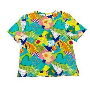 Vintage 1980s GALINDA Silk Blouse Size Large